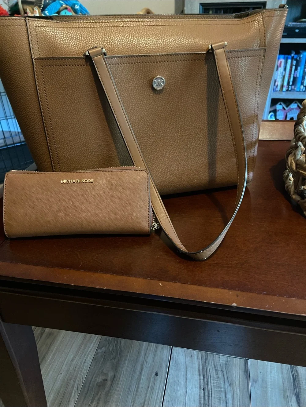 Michael Kors purse and wallet set